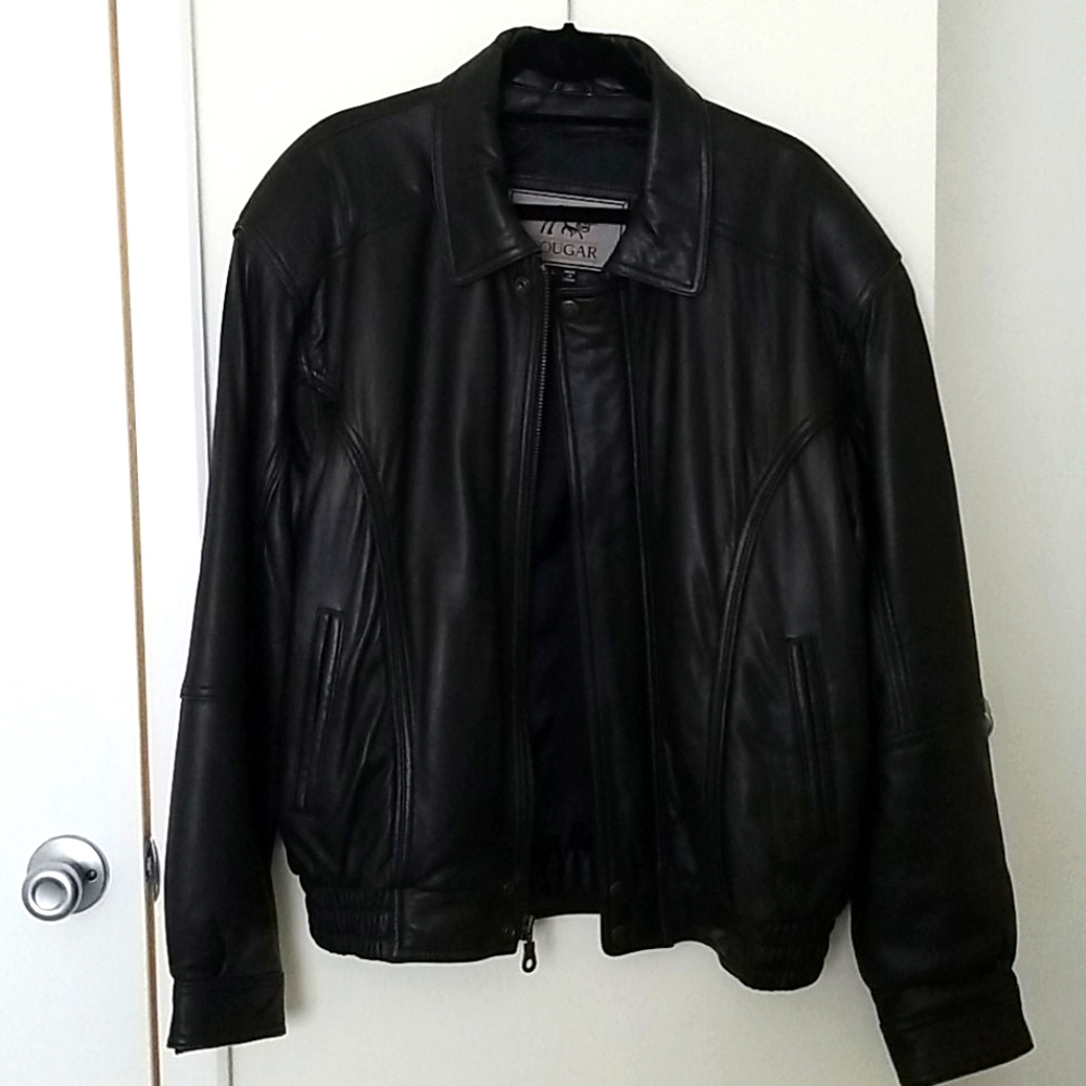 Leather Bomber Jacket